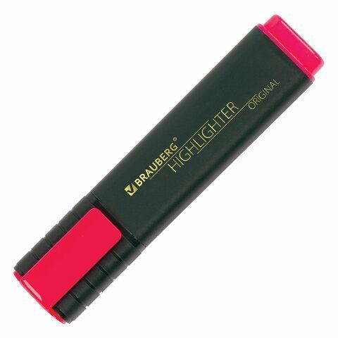 Текстмаркер розовый 1-5 мм скошенный наконечник BRAUBERG ORIGINAL 1/12/576