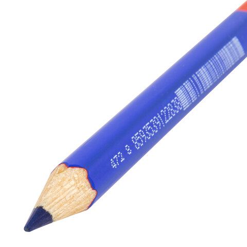 Карандаш двухцветный утолщённый KOH-I-NOOR 1шт красно-синий грифель 3,8мм (клиент)