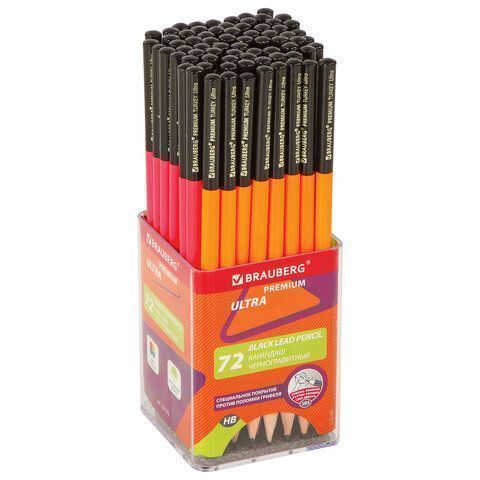 Карандаш ч/гр НВ ассорти дисплей BRAUBERG PREMIUM TURKEY Ultra 181570