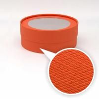 Коробка шайба с прозр. крышкой 16х6,5см оранжевый лен Коробка шайба с прозр. крышкой 16х6,5см оранжевый лен