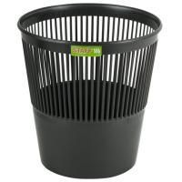 Корзина для бумаг 9л черная сетчатая STAFF Basic Эконом 1/16
