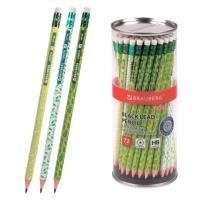 Карандаш ч/гр НВ с ластиком пластиковый ассорти GREEN BRAUBERG 1/72