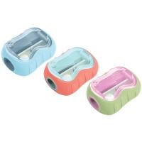 Точилка 1 отверстие пластиковая контейнер ассорти туба Berlingo 1/24