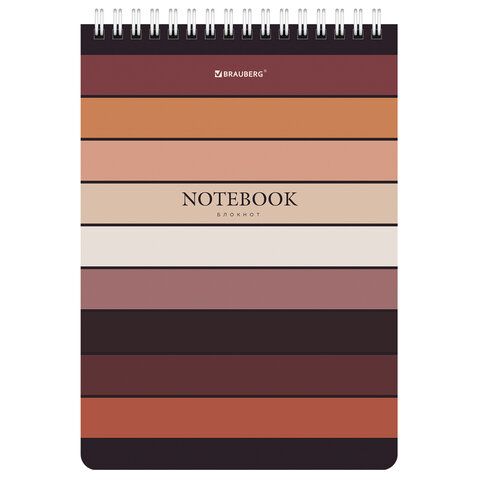 Блокнот 60л А5 146х205мм гребень, картон, клетка BRAUBERG Classic 1/4/80