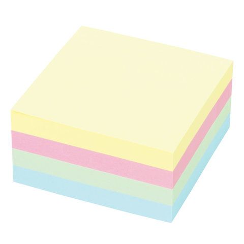 Блок самоклеящийся 76х76мм 400л 4цвета STAFF 1/12