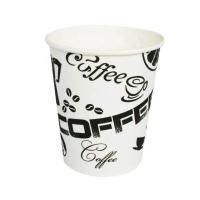 Стакан бумажный для горячего 250мл d-80 Черный кофе 50/1000
