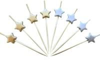 Пика для канапе Звезда золото/серебро 7см (100шт) 1/40