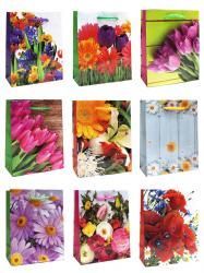 Пакет подарочный бумажный (12х15х6) ламинир ассорти Цветы 1/20 Пакет подарочный бумажный (12х15х6) ламинир ассорти Цветы 1/20