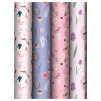 Бумага подарочная глянц 70х100см 80 г/м2 ассорти Woman time 1/52