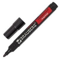 Маркер перманентный черный 3мм круглый наконечник Contract BRAUBERG 1/12/1152