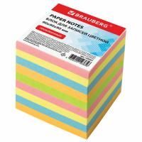 Блок для записей 9х9х9 цветной прокл BRAUBERG 1/12