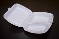 ВПС Ланч-бокс 2-сек LB-2 (250х195х68) белый эконом вспен ТДУ 100/100 