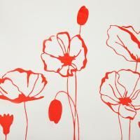 Скатерть полиэтиленовая 110х220см Маки 1/1