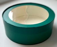 Коробка шайба с прозр. крышкой 21х7,5см зеленый лен Коробка шайба с прозр. крышкой 21х7,5см зеленый лен