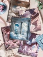 Тетрадь 48л А5 клетка скрепка блестки LOREX Room Clouds 5/80