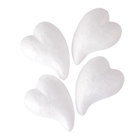 Пенопластовые заготовки для творчества СЕРДЕЧКИ-КАПЛИ, 4шт., 65мм, ОСТРОВ СОКРОВИЩ, 661364