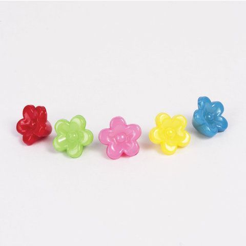 Бусины для творчества ЦВЕТЫ, 10мм, 15г., 5 цветов, ОСТРОВ СОКРОВИЩ (вывод)