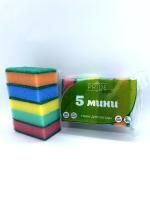Губка для посуды мини (5шт) 75х45х25мм 1/60 Губка для посуды мини (5шт) 75х45х25мм 1/60