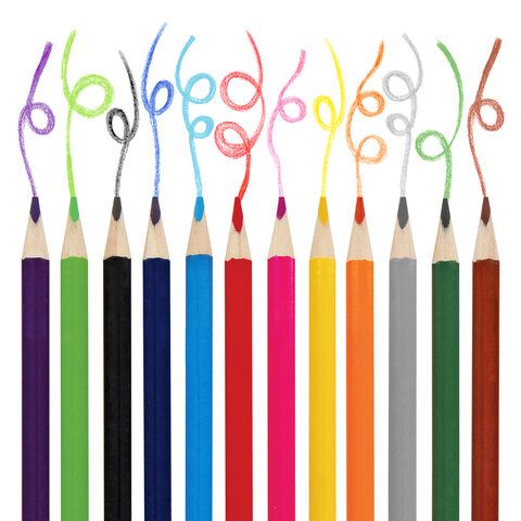 Карандаши цветные 12цв трехгранные с заточкой ЮНЛАНДИЯ 1/12