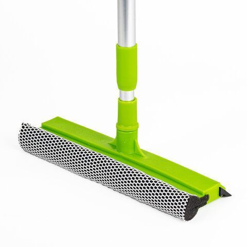 Швабра для мытья окон 25см алюмин.телескоп.ручка 50-90см (стяжка, губка, ручка) ЛЮБАША 1/24