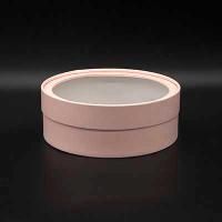 Коробка шайба с прозр. крышкой 16х6,5см розовый французский матовый Коробка шайба с прозр. крышкой 16х6,5см розовый французский матовый