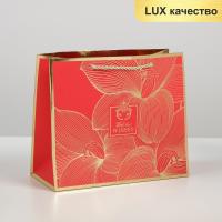 Пакет подарочный бумажный (27х23х8) ламинир With best wishes 1/1