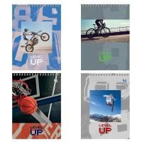 Блокнот 40л А5 148х200мм клетка гребень ламинированный картон (4 вида) BG Активный спорт 1/12/48