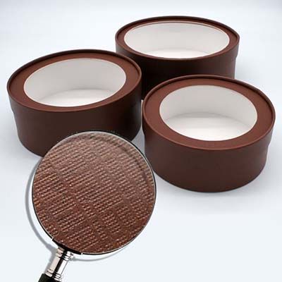 Коробка шайба с прозр. крышкой 21х7,5см Коричневый фактурный  Коробка шайба с прозр. крышкой 21х7,5см Коричневый фактурный