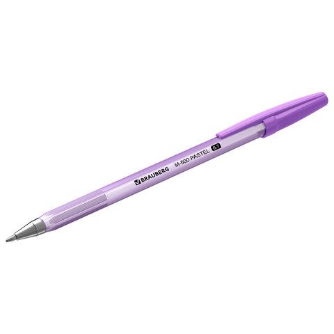 Ручка шариковая синяя узел 0,7мм корпус ассорти BRAUBERG M-500 PASTEL 1/50