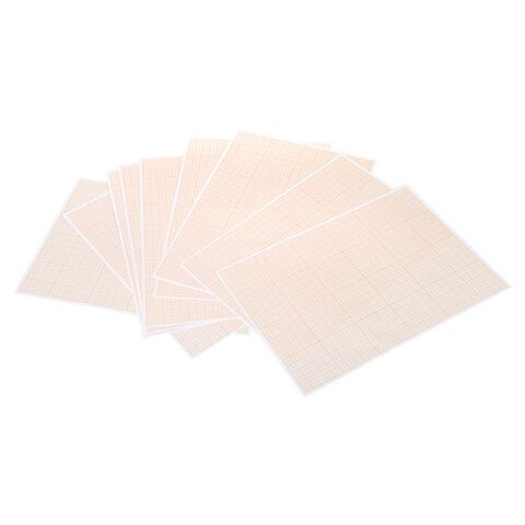 Бумага масштабно-координатная А4 оранжевая 10л STAFF 1/100 (клиент)