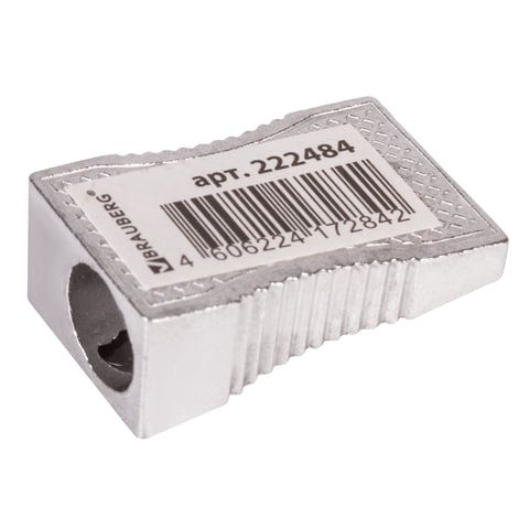 Точилка металлическая клиновидная в картонной коробке Agent 001 Brauberg 1/24