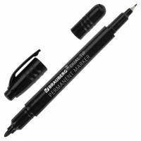 Маркер перман. DUO двусторонний 0,7-1мм, черный