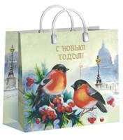 НГ Сумка пластиковая (30х30)-150 Пернатые друзья Интерпак 1/40