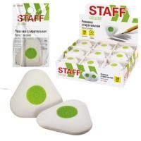 Ластик 35х35х10мм треугольный, пластиковый держатель STAFF College 1/36