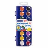 Краски акварельные 16цв круглые кюветы 23 мм пенал BRAUBERG PREMIUM 12/144