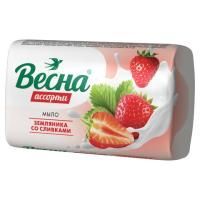 Мыло туалетное 90гр в обертке Земляника со сливками  Весна 1/72