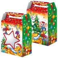 НГ Коробка Настроение с окном до 1,0кг 140х80х195мм 1/150