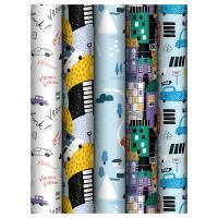 Бумага подарочная крафт 70х100см 80г/м ассорти Cars 1/50 Бумага подарочная крафт 70х100см 80г/м ассорти Cars 1/50