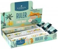Линейка 15см пластик с принтом ассорти LOREX WAVE AIRY Leopard 1/48