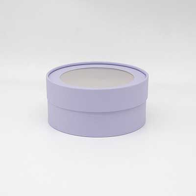 Коробка шайба с прозр. крышкой 16х7,5см бледно фиолетовый Коробка шайба с прозр. крышкой 16х7,5см бледно фиолетовый