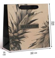 Пакет подарочный бумажный (22х22х11) крафт Black 1/380 Пакет подарочный бумажный (22х22х11) крафт Black 1/380