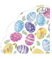 Салфетки 3-сл d 32 см  Rondo Акварельные яйца (12) 1/15