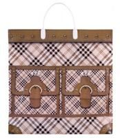 Пакет с пластмассовыми ручками (37х37+10) Клетка с карманами 10/50