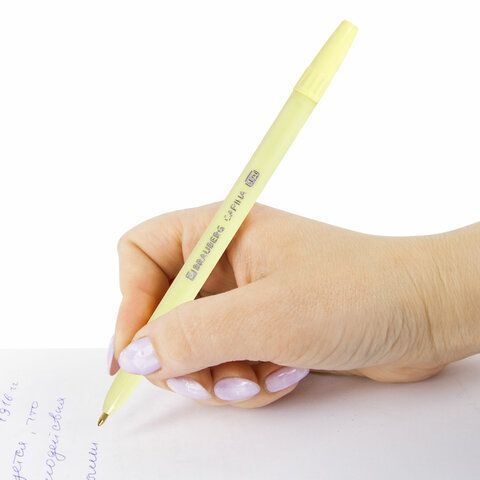 Ручка шариковая синяя узел 1мм линия 0,5мм РОССИЯ CARINA 1/36