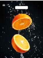 Пакет с вырубной ручкой (31х40)-60 Апельсиновый взрыв ламинат Тико 50/500