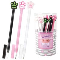 Ручка с топпером шариковая ЮНЛАНДИЯ Лапка корпус ассорти СИНЯЯ узел 0,7мм 1/12