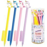 Ручка шариковая синяя узел 0,7мм с топпером ЮНЛАНДИЯ Единорог 1/12