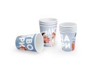 Стакан бумажный для горячего 180мл d-73 Весна синий 50/1000