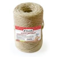 Шпагат джутовый 1200текс 100м бурый  цилиндр Komfi 1/40 Шпагат джутовый 1200текс 100м бурый  цилиндр Komfi 1/40