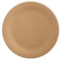 Тарелка картон d-230 крафт Aviora 100/500